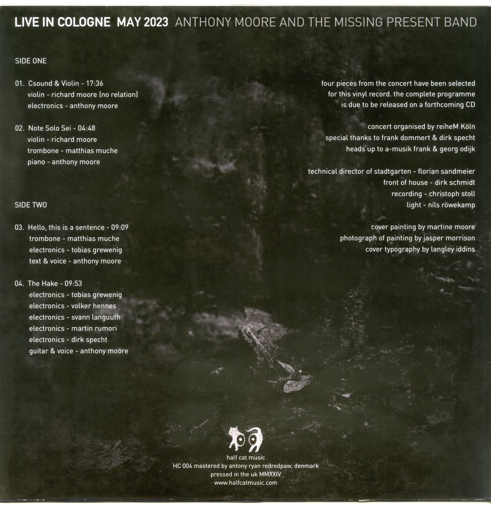 Live In Cologne May 2023裏